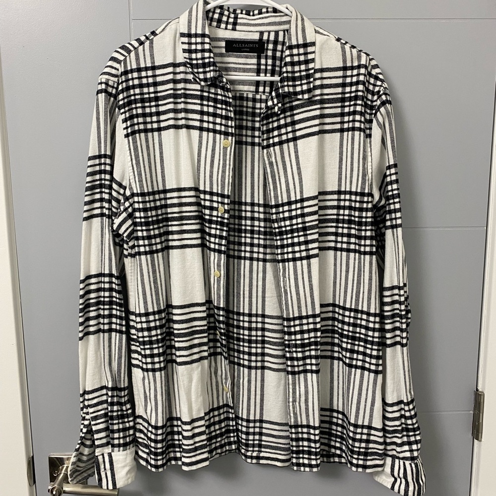 All Saints Flannel Shirt Jakcet